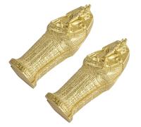 MOTHNUR Lot de 2 Décorations Momie en Résine Artisanale Coffrets Momies Antiques Égyptiennes pour Décoration Intérieure et Bureau Ornement Pyramide Ancien Ambiance Halloween 2 Pièces