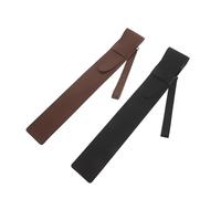 MOTHNUR Lot de 2 Housses Vintage pour Bâtons de Batterie 42,4 X 6,6 Cm, Paquet Compact Portable en Noir et Marron, Étui Robuste Compartiments Séparés pour Musiciens et Percussionnistes