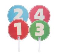 MOTHNUR Lot de 2 Palettes de Réponses pour École Primaire Tableaux de Vote Portables Réutilisables Chiffres Imprimés Accessoire Pédagogique Interactif pour Classe et Évaluation des