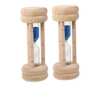 MOTHNUR Lot De 2 Sabliers Portables De 2 Minutes : Sablier Décoratif en Bois pour La Maison, Le Bureau Et Les Voyages.