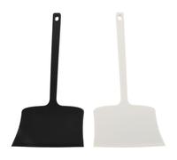 MOTHNUR Lot de 2 Spatules en Silicone Résistantes à la Chaleur Spatule à Crêpes Large Blanche et Noire Ustensiles Cuisine Antiadhésifs Polyvalents pour Pizza Œufs et Cuisson