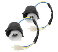 MOTHNUR Lot de 2 Supports de Phare pour Moto et Scooter Douilles LED à Double Griffe Prises Pré-Câblées Étanches en Plastique Adaptateurs Faisceau Électrique Universels pour Éclairage