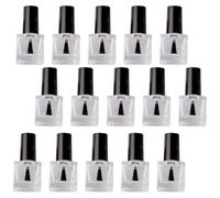 MOTHNUR Lot de 20 Flacons en Verre Carrés Vides 8 Ml pour Vernis à Ongles Couvercle et Pinceau, Réutilisables pour Gel à Ongles, Accessoires de Manucure Professionnels et Personnels