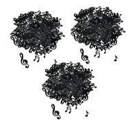MOTHNUR Lot de 3 Paquets de Confettis en Papier de Notes Musicales Noires 50 G Décoration de Fête d'anniversaire Shower et Baptême pour Table et Mur