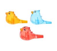 MOTHNUR Lot De 3 Sifflets à Oiseau d'eau en Plastique Colorés pour Garçon Et Filles, Petit Instrument De Musique Éducatif, Développement Musculaire Buccal, Jouet Bain Et Fête