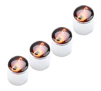 MOTHNUR Lot de 4 Boutons de Volume pour Guitare et Basse en Métal Solide Design Rond à Motif Guitare Accessoires Pratiques pour Potentiomètres Contrôle Précis du Son