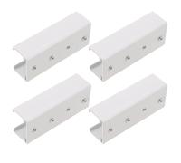 MOTHNUR Lot de 4 Connecteurs Droits en Acier Inoxydable pour Rail de Rideau Électrique, Fixation Stable Tringle à Rideaux, Accessoires pour Aligner et Prolonger Rails au Plafond, Usage