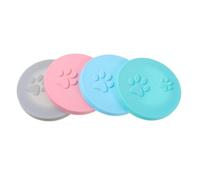 MOTHNUR Lot De 4 Couvercles en Silicone Extensibles pour Boîtes Alimentaires Animaux, Étanches Et Flexibles, Multicolores, pour Conservation De Nourriture Chien Et Chat à Domicile
