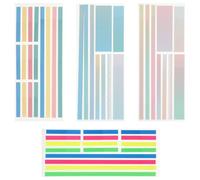 MOTHNUR Lot de 4 Drapeaux Adhésifs Transparents Repositionnables en Pet Adhérence sans Résidu, Design Fin, pour Annoter Notes et Cahiers en Étude