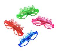 MOTHNUR Lot de 4 Lunettes LED Lumineuses pour Fête 2024, Accessoire Lumineux Multicolore, Plastique Léger, 4 Lampes Intégrées, Unisexe, Soirées, Festivals et Carnavals Couleur Aléatoire