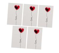 MOTHNUR Lot de 5 Cartes de Vœux 3D Saint-Valentin en Papier Supérieure Cartes de Messages Romantiques Motifs Montgolfière pour Exprimer L'Amour Lors d'Occasions Spéciales