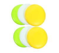 MOTHNUR Lot De 6 Disques De Golf en Plastique Grand Format Blanc Jaune Vert, Kit Disc Golf pour Débutants Mini Marqueurs, Équipement Léger pour Entraînement Et Jeu Extérieur