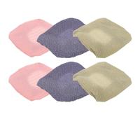 MOTHNUR Lot de 6 Lingettes de Rechange pour Brosse de Exfoliante Moufles Corps en Tissu Doux Couleurs Gris Vert Rose Recharge Lavable pour Nettoyage Complet du Dos et Corps