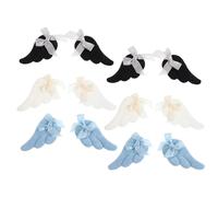 MOTHNUR Lot de 6 Pinces à Cheveux Ailes d'Ange Accessoires pour Cheveux Bleu Marine Blanc et Noir Barrettes Plates Légères pour Fêtes Mariages et Festivals Décoration Coiffure