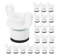 MOTHNUR Lot de 60 Bouchons D’Arrosage en Plastique Blanc 1/2 Filetés Embouts Multi-Usages pour Tuyaux Ppr Résistance aux Chocs et Basses Températures Accessoires Plomberie pour Jardin