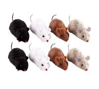 MOTHNUR Lot de 8 Jouets Souris Mécanique en Peluche à Remonter, Taille Petite, pour Jeu Intérieur, Stimulant L'instinct de Chasse, Adaptés aux Chats et Chatons Couleur Aléatoire