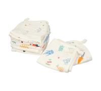 MOTHNUR Lot de 8 Serviettes pour Bébé en Pur Coton 30x30 Cm, Lingettes Visage et Bavoirs Absorbants, Légères et Lavables, pour -né et Soins Quotidiens Style Aléatoire