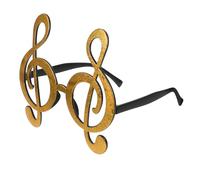 MOTHNUR Lunettes Amusantes de Notes de Musique en ABS Léger Couleur Éclatante Accessoire Photo pour Fête Musicale et Soirée Déguisée 1 Pièce