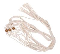 MOTHNUR Macramé Suspendu Panier Plante Corde Coton et Bois Support Panier Suspendu Décoratif Intérieur Extérieur Cintre Plantes Macramé pour Balcon et Jardin