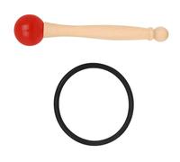 MOTHNUR Maillet pour Bol Chantant avec Manche Bois Poli et Tête Caoutchouc Rouge Accessoire pour Bol de Cristal Stick de Percussion pour Musiciens et Débutants