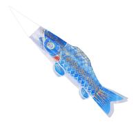 MOTHNUR Manche à Air Décorative Koinobori De Carpe Japonaise 70 Cm Doré Et Bleu Pour Décoration Extérieure Jardin, Résistant Aux Conditions Météo, Drapeau Suspendu Traditionnel Japonerie