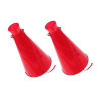 MOTHNUR Mégaphones En Plastique Rouges 2 Pièces Pour Fête Et Événements Sportifs, Accessoires D’encouragement Portables Idéals Pour Garçon Et Filles Et Adultes, Jouets Sonores D’ambiance Extérieure