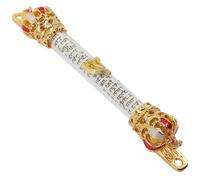 MOTHNUR Mézouza Juive en Métal Rouge pour Porte Maison Inscription Biblique Décorative Religieuse, Présent Commémoratif Perte Mère, Ornement Couronne Vintage De Porte