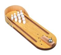 MOTHNUR Mini Bowling Set Bois pour Table Jeu de Kermesse Intérieur Compact et Facile à Jouer Ensemble Bowling pour Garçons et Filles de Fête Portable pour Garçon Fille et Adultes