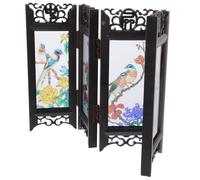 MOTHNUR Mini Paravent Pliant Chinois Style Ancien Écran Décoratif de Bureau et Maison Ornement de Table Multifonction pour Décoration Intérieure et Accessoires Photo