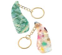 MOTHNUR Mini Peigne Porte-clés Peigne de Poche Portable à Dents Larges Pendentif pour Sacs à Main et Clés de Voiture