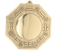 MOTHNUR Miroir Octogramme Cuivre Décoratif Feng Shui Antique Anti-Mauvais Esprits Ornement de Bénédiction pour Maison