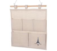 MOTHNUR Organisateur Mural en Toile de Jute Jaune Suspendu Multi-Poches Taille Moyenne pour Rangement Chambre et Salon Poche Murale Respirante et Facile à Nettoyer Étagère de Casier