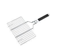 MOTHNUR Panier Barbecue INOX Portable avec Manche Amovible Légère et Facile à Nettoyer pour Poissons Viandes et Crevettes Accessoire de Cuisson Extérieure pour Pique et Cadeau