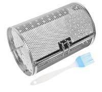 MOTHNUR Panier Grillade Rotatif Acier Inoxydable pour Rôtissoire avec Brosse Accessoire Four et Friteuse à Air pour Légumes Noix et Viande Couleur Aléatoire Couleur Aléatoire