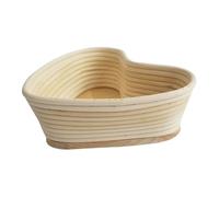 MOTHNUR Panier Vigne Naturel Forme de Cœur avec Couvercle Corbeille pour de Pâte et Cuisson Accessoire de Boulangerie Antiadherent pour Bannetons et Rangement