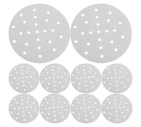 MOTHNUR Papier Sulfurisé Rond Perforé pour Cuisson Vapeur 152 CM 400 Feuilles Réutilisables pour Friteuse à Air et Paniers Vapeur Tapis de Protection Antiadhésif pour Dim Sum et