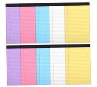 MOTHNUR Paquet De 10 Bloc Notes Colorés Lot de Petits Cahiers Lignés Saignement pour Bureau et Croquis avec Pages à Détacher