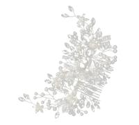 MOTHNUR Peigne Cheveux Mariage avec Strass et Perles Accessoire Floral Élégant pour Mariée Épingle Cheveux Résistante et Confortable Cérémonie et Fêtes