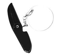 MOTHNUR Peigne Pliable Portable Pour Hommes Petit Peigne à Dents Fines Avec Miroir Ovale Pour Barbe Et Coiffage Voyage Et Facile à Transporter