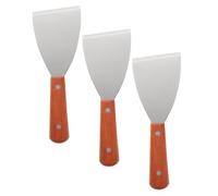MOTHNUR Pelle à Plaque Chauffante Inox Multifonction 3 Pièces Spatule Cuisine En Métal Manche Isolant Bois Utilisation Barbecue La Cuisine Professionnelle
