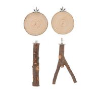 MOTHNUR Perchoir Bois Naturel pour Perroquet avec Branches Multiples Support Activité pour Oiseaux Solide pour Limage des Griffes Adapté Aux Cages de Perruches et Conures