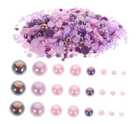 MOTHNUR Perles Abs Plates et Demi-ronds pour Ongles Décorations Nail Art DIY Accessoires Nail Charms Tendances et Résistants