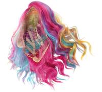 MOTHNUR Perruque Courte Synthétique Colorée Arc-ciel Cheveux Bouclés Ondulés Wig Légère pour Femmes et Filles Fête Halloween Cosplay