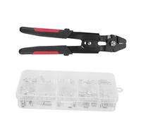 MOTHNUR Pince Sertir Câble Inox Portable Acier Robuste Outil Électricien avec Verrou de Sécurité Kit Ferrule pour Câbles et Cordages Acier
