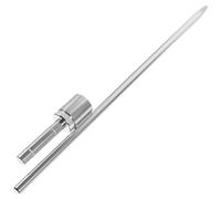 MOTHNUR Piquet de Drapeau en Acier Inoxydable Palier à Manchon, Support de Mât 0,65 Pouce, Piquet de Sol Chromé pour Fixation Stable sous Conditions Extérieures, Usage Résidentiel