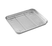 MOTHNUR Plaque de Cuisson Acier Inoxydable avec Amovible Set pour Pâtisserie et Refroidissement Matériau Alimentaire Facile à Nettoyer pour Pâtisserie et Cuisson