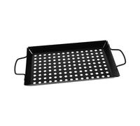 MOTHNUR Plaque de Gril Portable avec Grandes Ouvertures Panier Barbecue Rectangulaire Antiadhésif pour Cuisson Plein Air et Usage Domestique