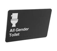 MOTHNUR Plaque Signalétique Toilettes avec Braille Abs Signalisation pour Toutes Personnes Installation Facile Panneau Indicateur Public Vintage et Inoxydable pour Salle de Bain