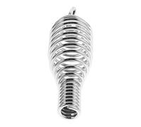 MOTHNUR Poignée de Cheminée en Acier Inoxydable 2 Chrome Électrolytique à Ressort Spirale - Accessoire de Remplacement pour Fumoir, Barbecue et Poêle à Granulés, Résistant la Chaleur, 1