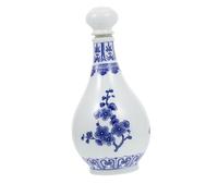 MOTHNUR Porte Bouteille Céramique Bleu et Blanc Pot à Vin Scellé Multi Usage Récipient de Rangement pour Vin pour Maison Restaurants et Festifs